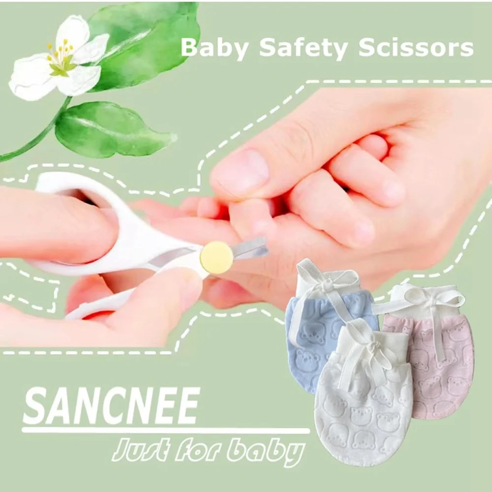 White Baby Mittens Set